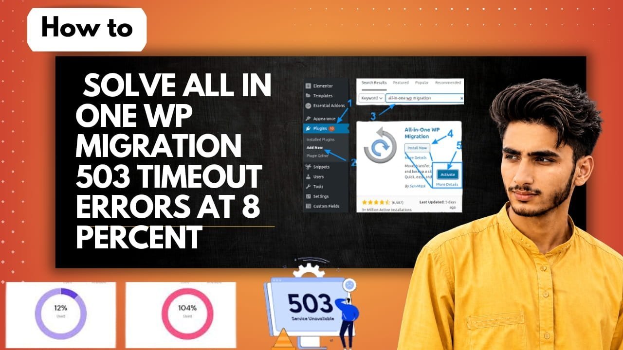 How to Solve All in One WP Migration 503 Timeout Errors at 8 Percent
